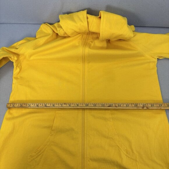 LL Bean Large (14-16)Yellow Full Zip Hooded LongSleeve Beach Swim Cover Up Dress - Picture 9 of 10